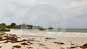 Landscape view of clear sky with calm sea water