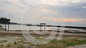 Landscape view of clear sky with calm sea water