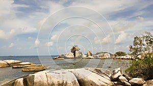 Landscape view of clear sky with calm sea water