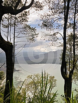 Landscape view of clear sky with calm sea water