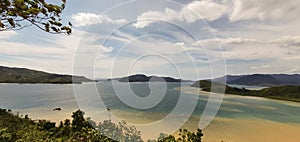 Landscape view of clear sky with calm sea water