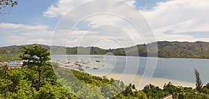 Landscape view of clear sky with calm sea water