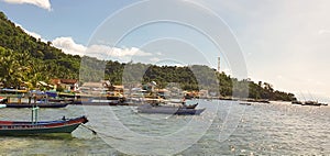 Landscape view of clear sky with calm sea water