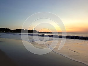 Landscape view of clear sky with calm sea water