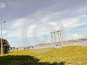 Landscape view of clear sky with calm sea water