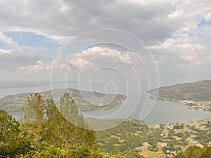 Landscape view of clear sky with calm sea water