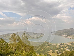 Landscape view of clear sky with calm sea water