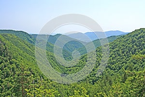 Landscape view of the Cozia Mountains (Romania)