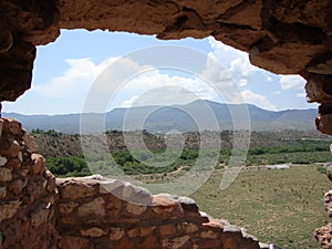 LaAncient Tuzigoot National Monument ruins near Clarkdale, Arizona