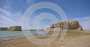 Landscape view of Dachaidan Wusute Water Yadan Geological park in Qinghai China