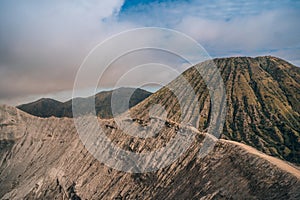 Landscape view of footpath to mount Bromo