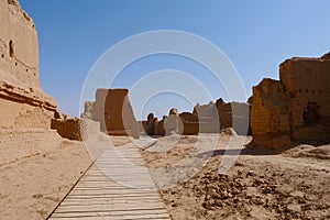 Landscape view of Gaochang Ruins inTurpan Xinjiang Province China