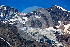 Landscape view on glacier near Simplon Pass