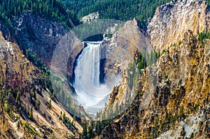 Landscape view at Grand canyon of Yellowstone, USA