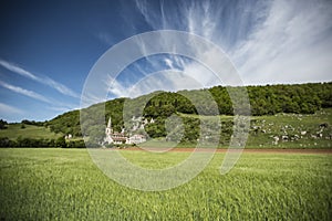 Landscape view of green fields