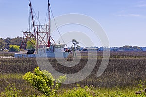 Landscape view of inland wet lands near Charleston, South Carolina, USA photo