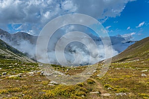 Landscape view of Kackar Mountains in Rize, Turkey