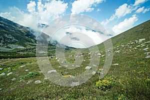 Landscape view of Kackar Mountains in Rize, Turkey