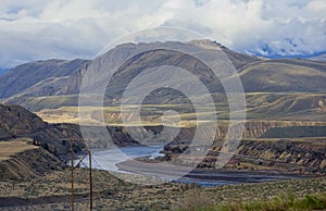 A landscape view of the Kamloops river valley