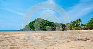Landscape view of Kantiang Bay and beach, Ko Lanta, Thailand. Tropical island with white sand