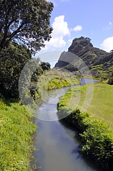 Landscape view of KareKare stream New Zealand