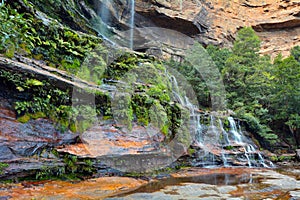 Landscape view of Katoomba Falls Blue Mountains New South Wales photo