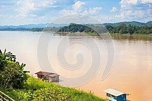 Landscape view of Khong river at Thai-Laos border