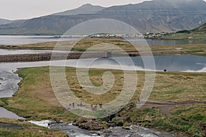 landscape view of Kirkjufellsfoss In the daytime in iceland