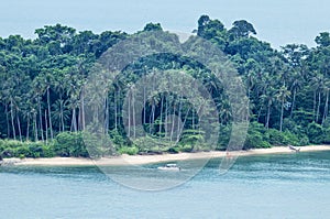 Landscape view of Koh Mun Nai from Kai bae viewpoint at Koh Chang island , Trat Thailand