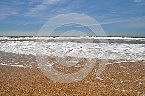 Landscape view of La Pedrera beach in Rocha, Uruguay photo