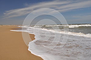 Landscape view of La Pedrera beach in Rocha, Uruguay photo
