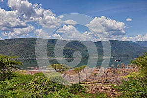 Landscape view of Lake Bogoria