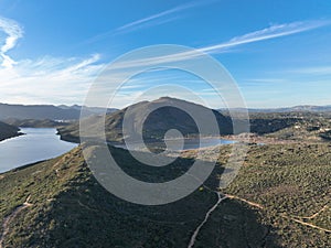 Landscape View of Lake Hodges and San Diego County North