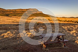 Landscape view in the late afternoon of the Southern Escarpment