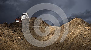 Landscape view of Leh monastery