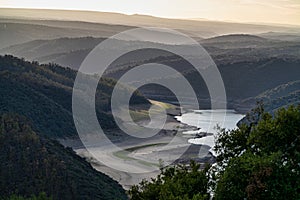 Landscape view of Monfrague National Park. Caceres, Extremadura, Spain