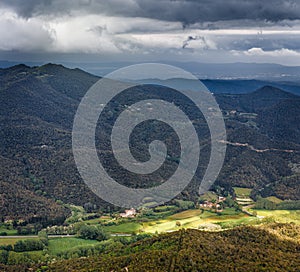 Landscape view from the Montseny Massif