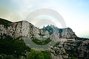 Landscape view from Montserrat monastery photo