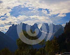 Landscape view of Mount Cristallo, Italy