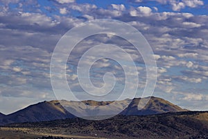 Landscape view of Andalucian Sierra mountain range near Reno, Nevada, USA photo