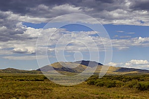 Landscape view of Andalucian Sierra mountain range near Reno, Nevada, USA photo