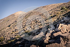 Landscape view of mountains in the morning near Quandary Peak.