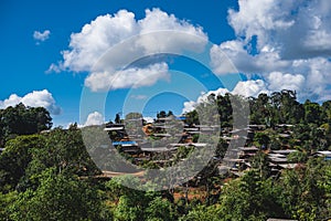 landscape view of Muser Village, Omkoi District chiang mai