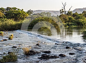 Landscape view near the Blue Nile falls, Tis-Isat in Ethiopia, Africa