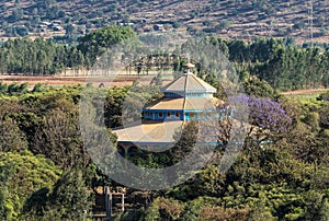 Landscape view near the Blue Nile falls, Tis-Isat in Ethiopia, Africa