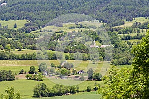 Landscape view near Seyne les Alpes near Digne