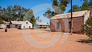 Landscape view of old Hermannsburg historic precinct in outback Australia