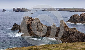 Landscape view at Ouessant Island Brittany France