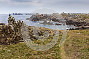 Landscape view at Ouessant Island Brittany France