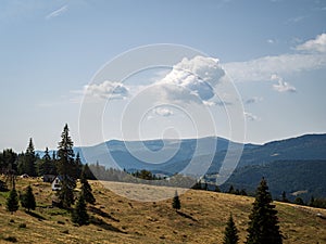 Landscape view at Padis Bihor mountains Apuseni mountains of Transylvania